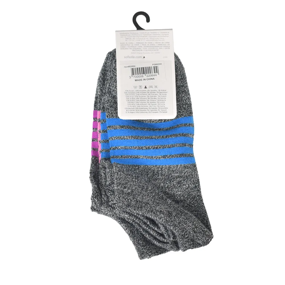 Sof Sole Women's Socks Lifestyle No Show 6-pack (3 colors/patterns)