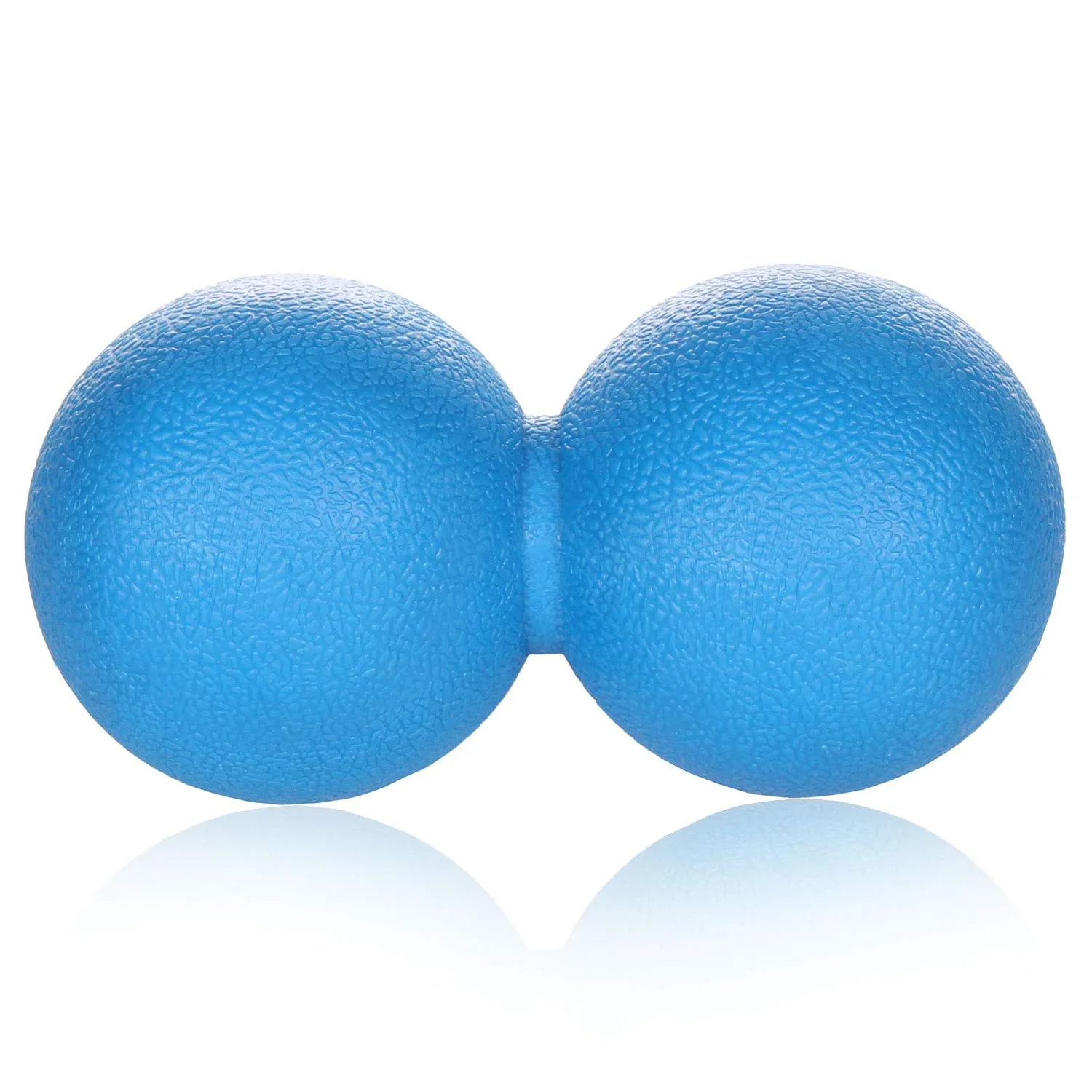 Strauss Yoga & Lacrosse Massage Dual Peanut Shaped Ball | Ideal for Physiotherapy, Deep Tissue Massage, Trigger Point Therapy, Muscle Knots | High-Density Roller & Acupressure Ball for Myofascial Release & Pain Relief, (Blue)