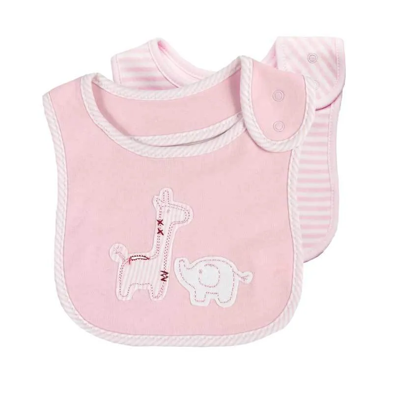 Thrills and Spills Bib Set (2pc) - Pink Safari