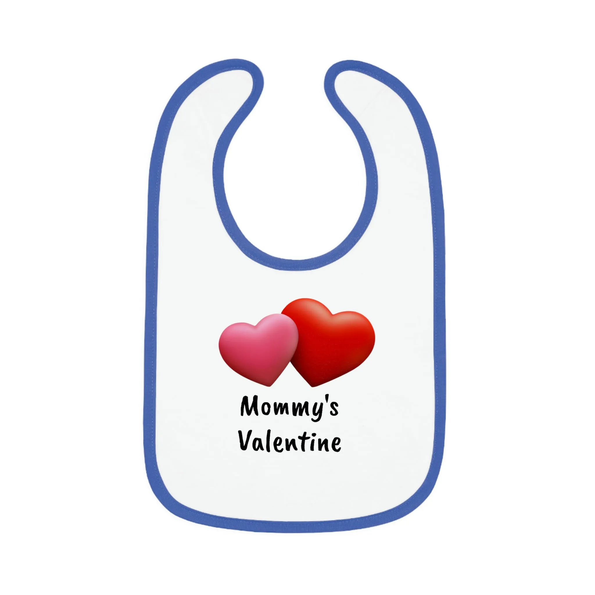 Valentine's "Mommy's Valentine" Baby Contrast Trim Jersey Bib