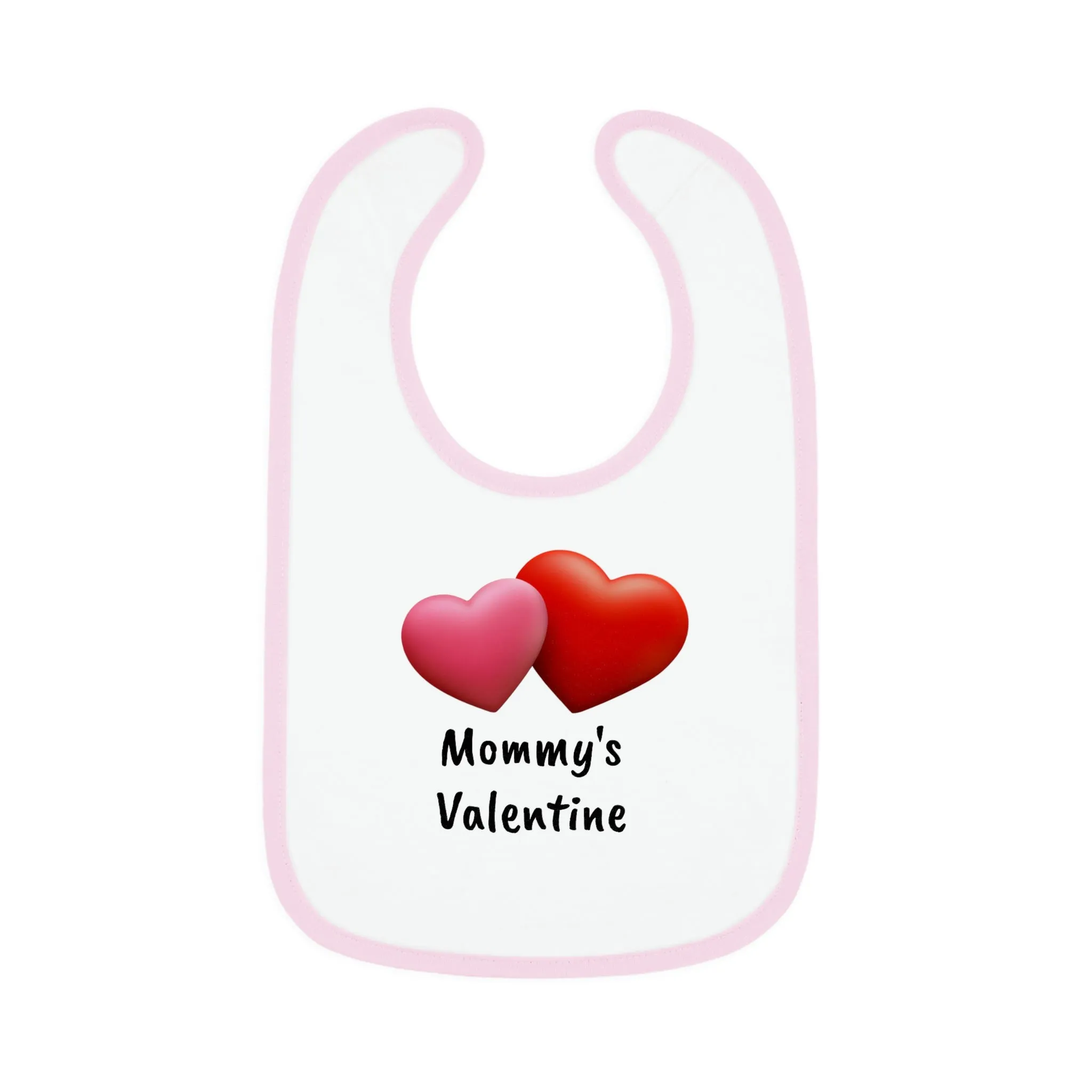 Valentine's "Mommy's Valentine" Baby Contrast Trim Jersey Bib