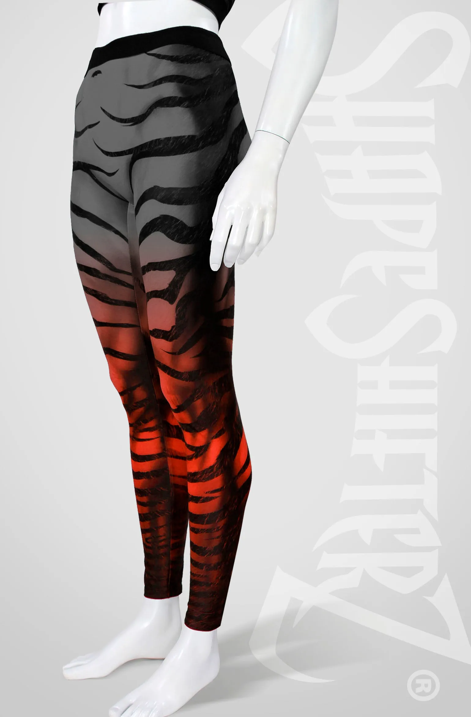 Woman's 'ZEBRA' Leggings - Red