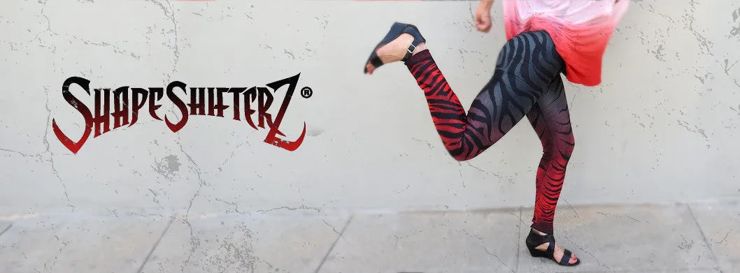 Woman's 'ZEBRA' Leggings - Red