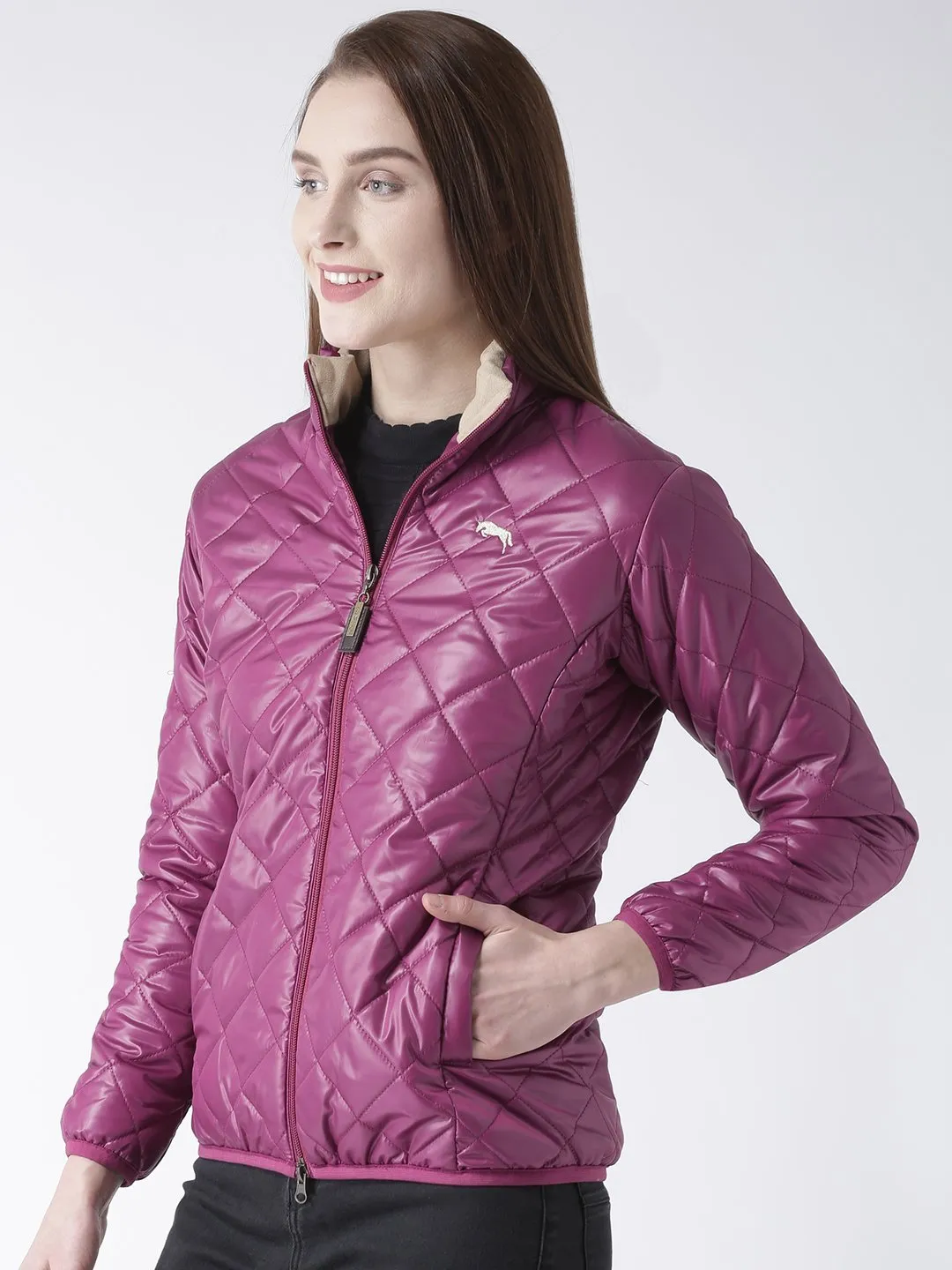 Women Full Sleeves Puffer Jacket