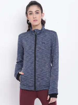 Women Navy Blue Sports Sporty Jacket