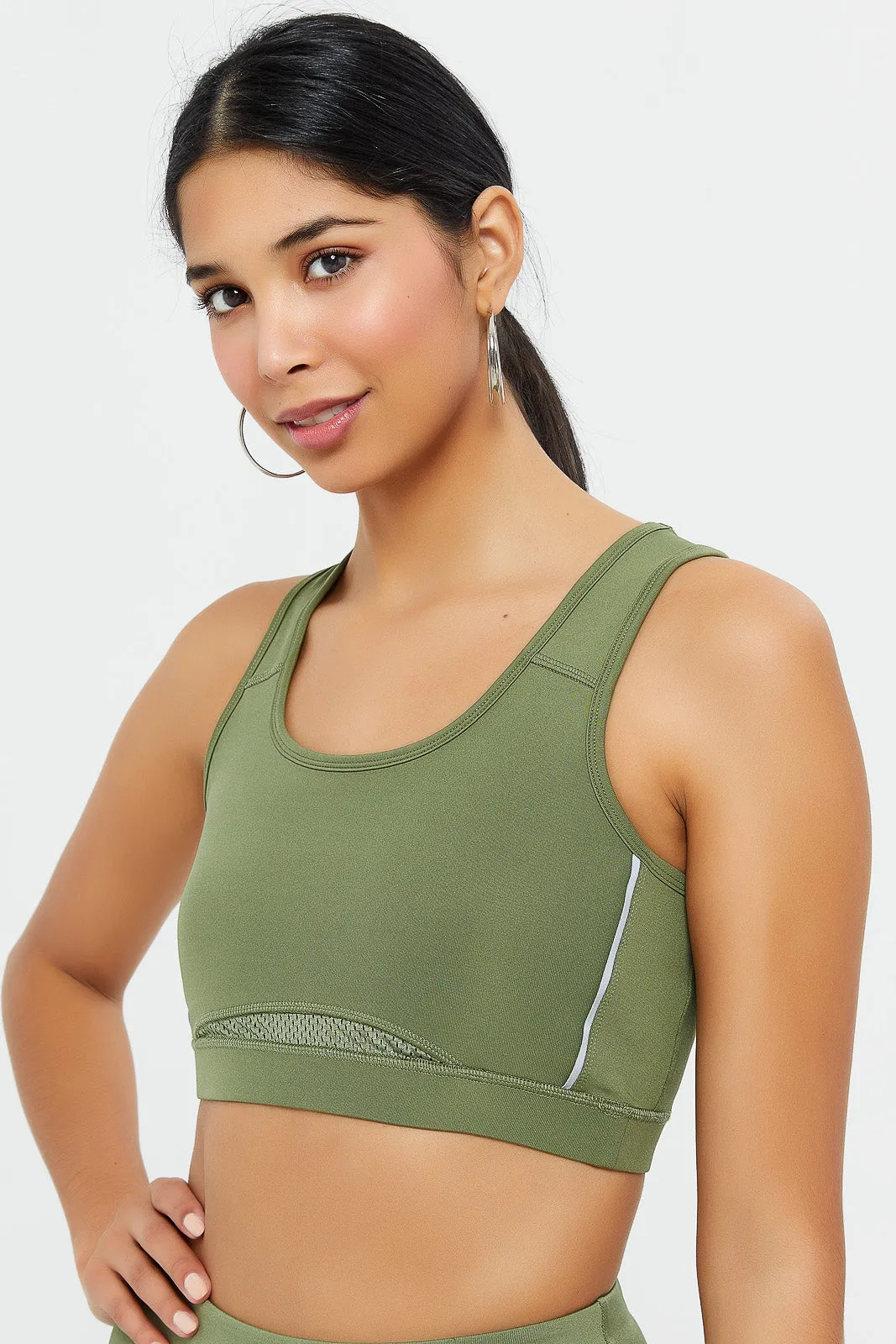 Women Olive Sports Bra