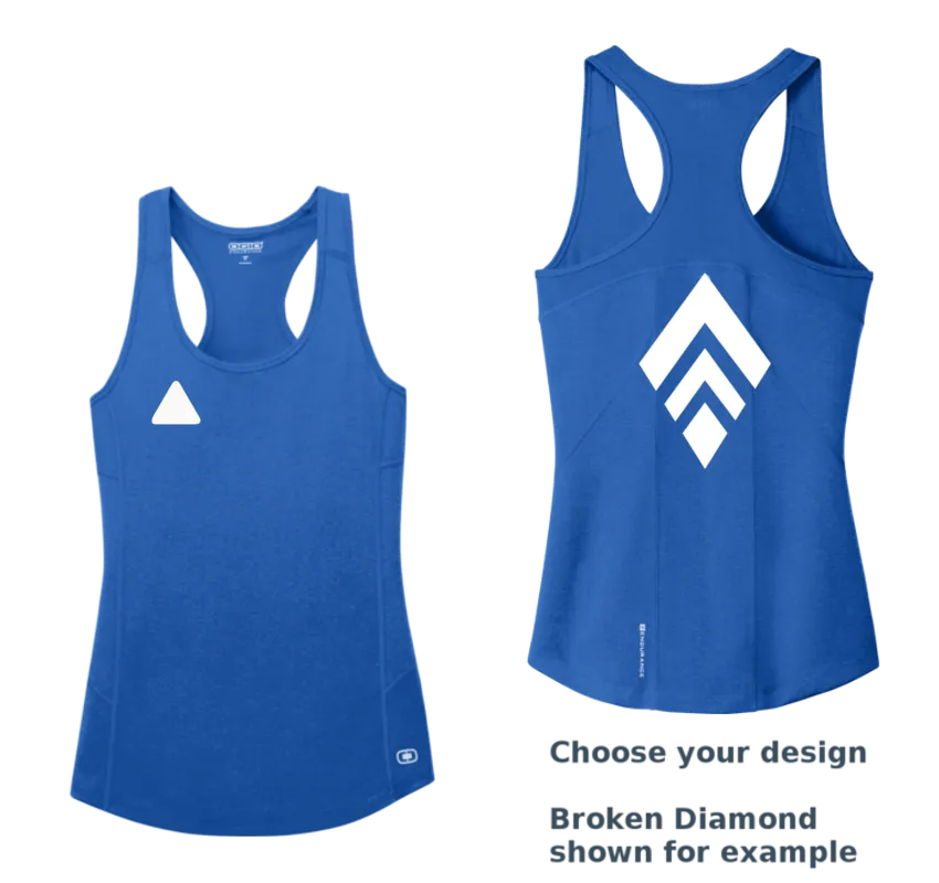 Women's Reflective Tank Top Electric Blue - Choose your design