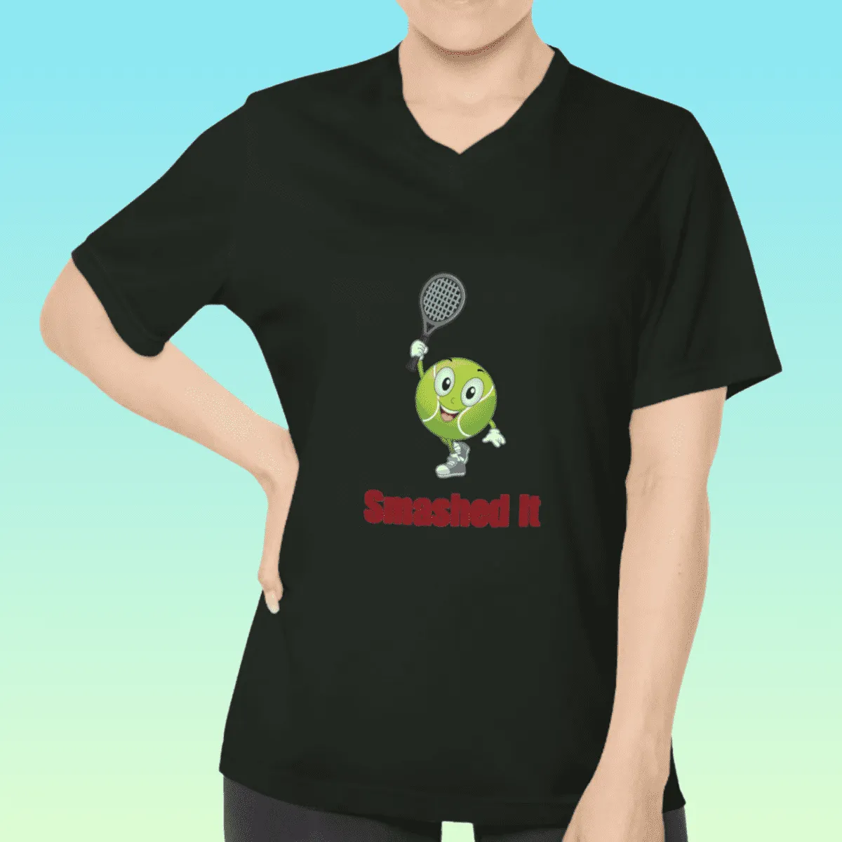 Women's Tennis Smashed It V-Neck Performance Tee