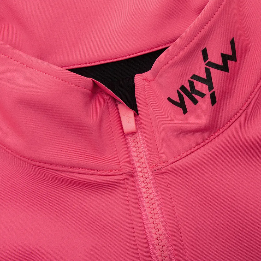 YKYW 2024 Autumn Winter Women's Pro Windproof Waterproof Cycling Jacket YKK Double Zipper Cycling Jersey Sports Windbreaker Pink Red Black Color Bike Tops